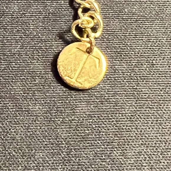 Talbots Gold and Orange Geometric Necklace - Picture 3 of 3